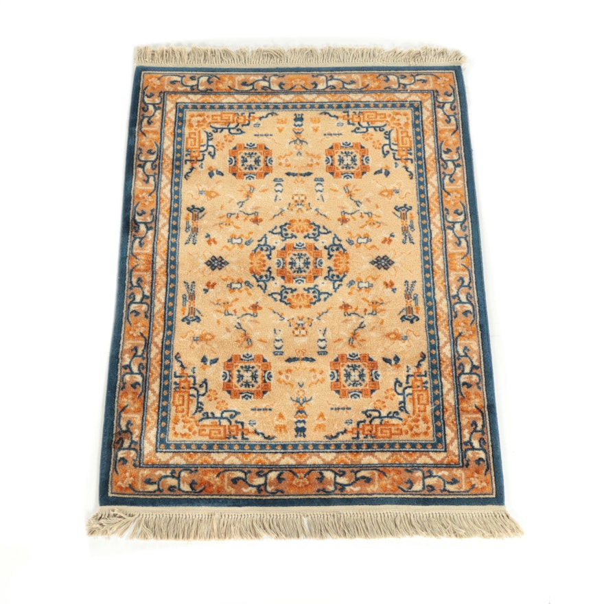 Power-Loomed "Old Peking" Wool Area Rug