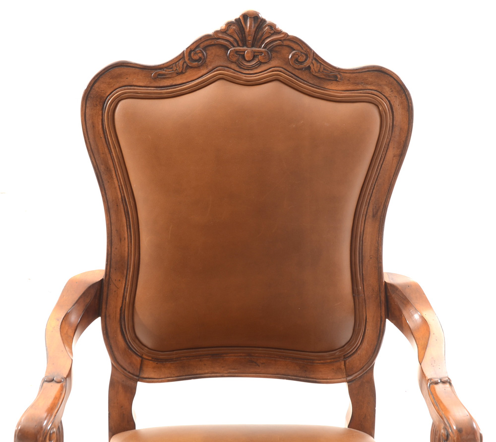 Ethan Allen French Provincial Style Dining Table and Eight Chairs