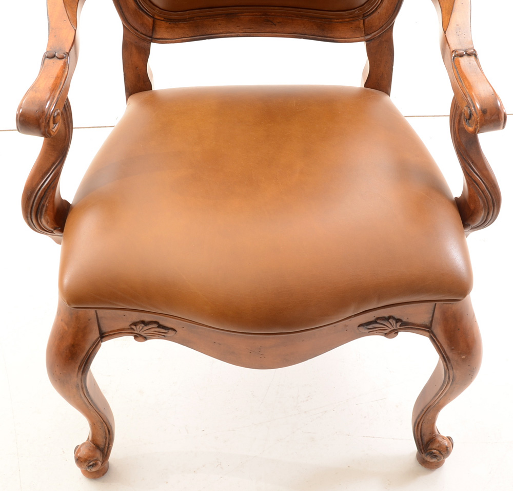 Ethan Allen French Provincial Style Dining Table and Eight Chairs