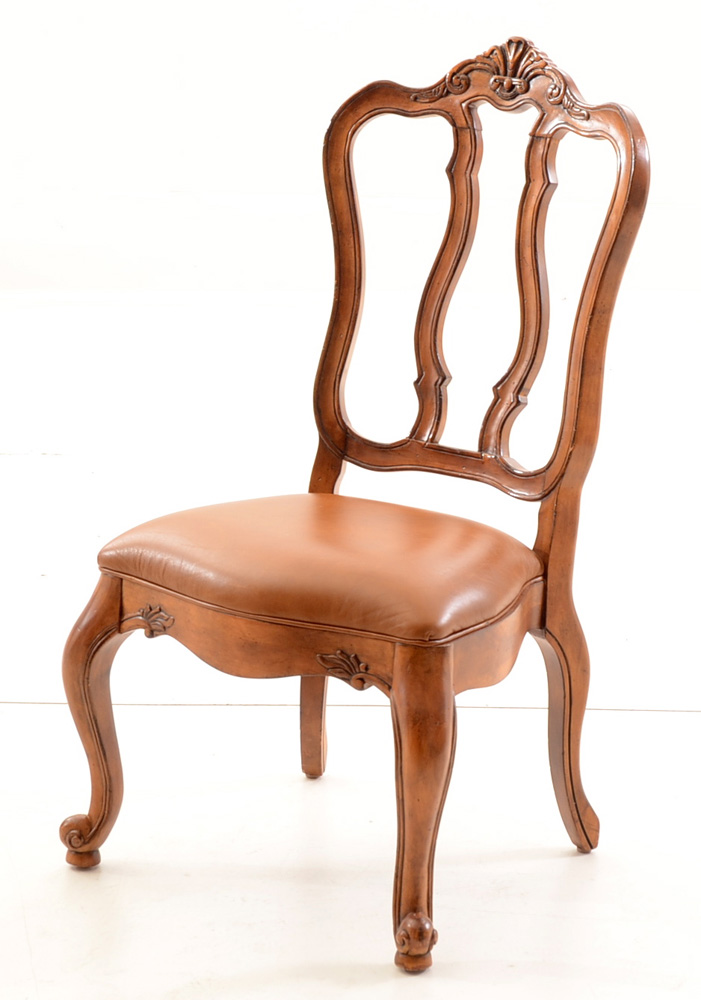 Ethan Allen French Provincial Style Dining Table and Eight Chairs