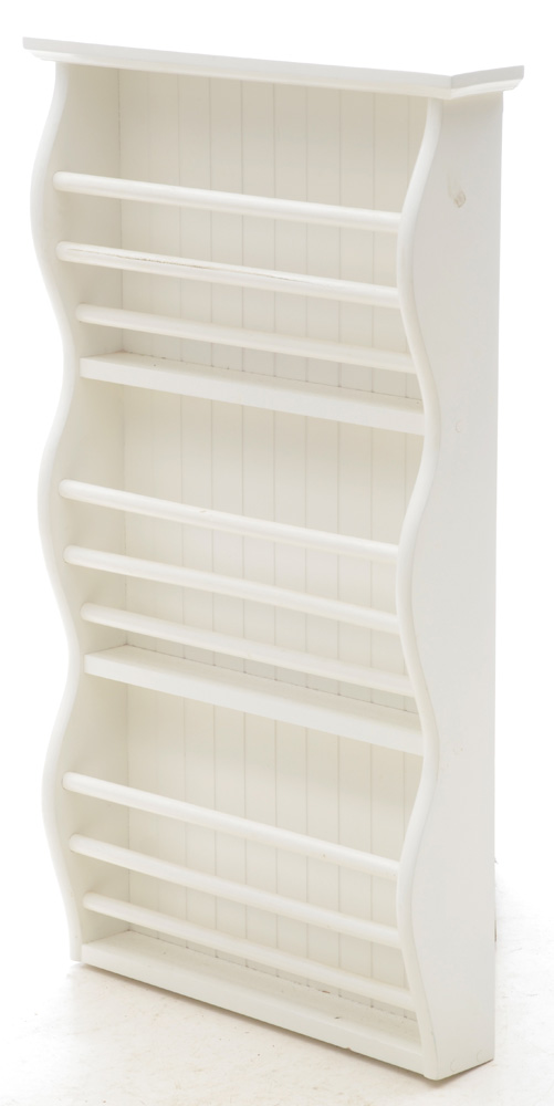 Pottery Barn Painted Plate Shelf and Scalloped Wall Shelf