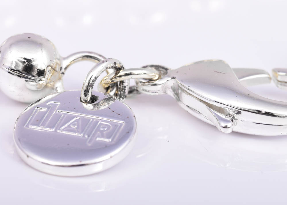 Plated Silver Round Bead Bracelet and Bead Dangle Earrings