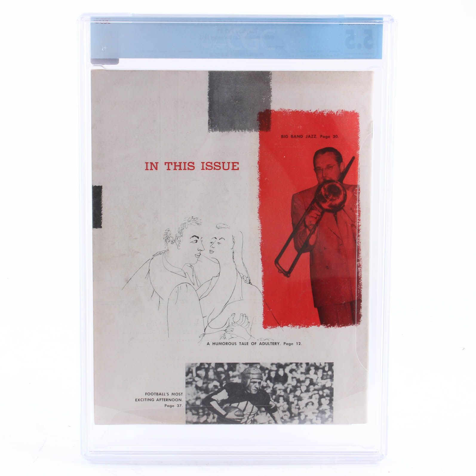 Rare 1953 Red Star Playboy V1 #1 CGC 5.5 Graded Magazine