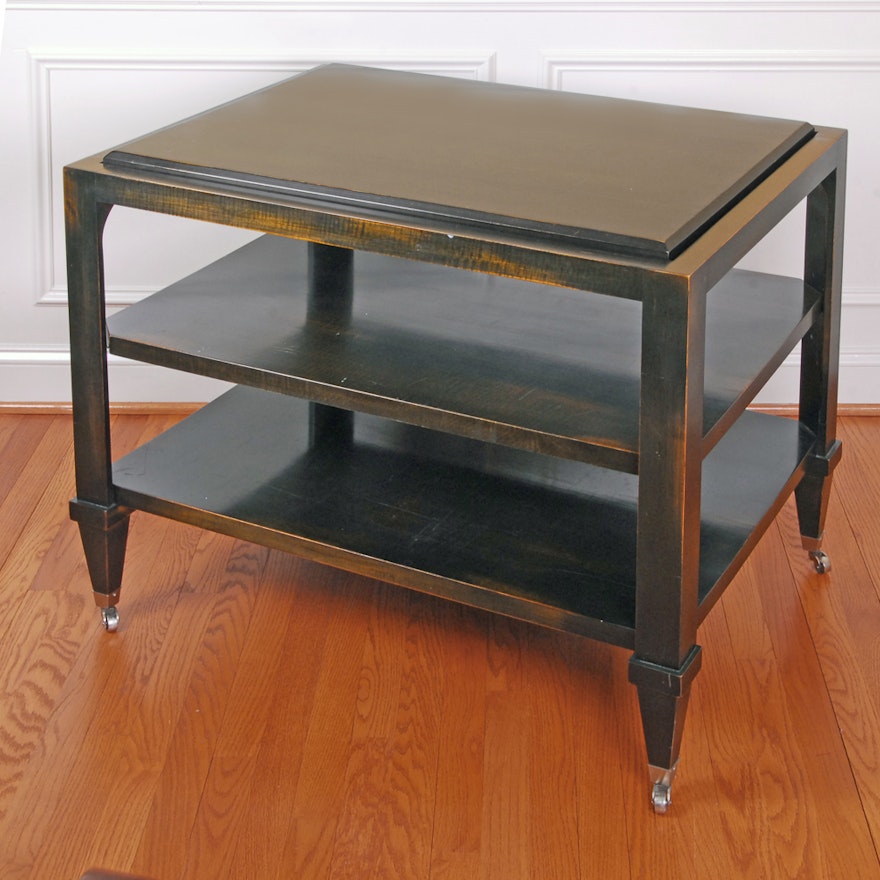 Three Tier Rolling Side Table