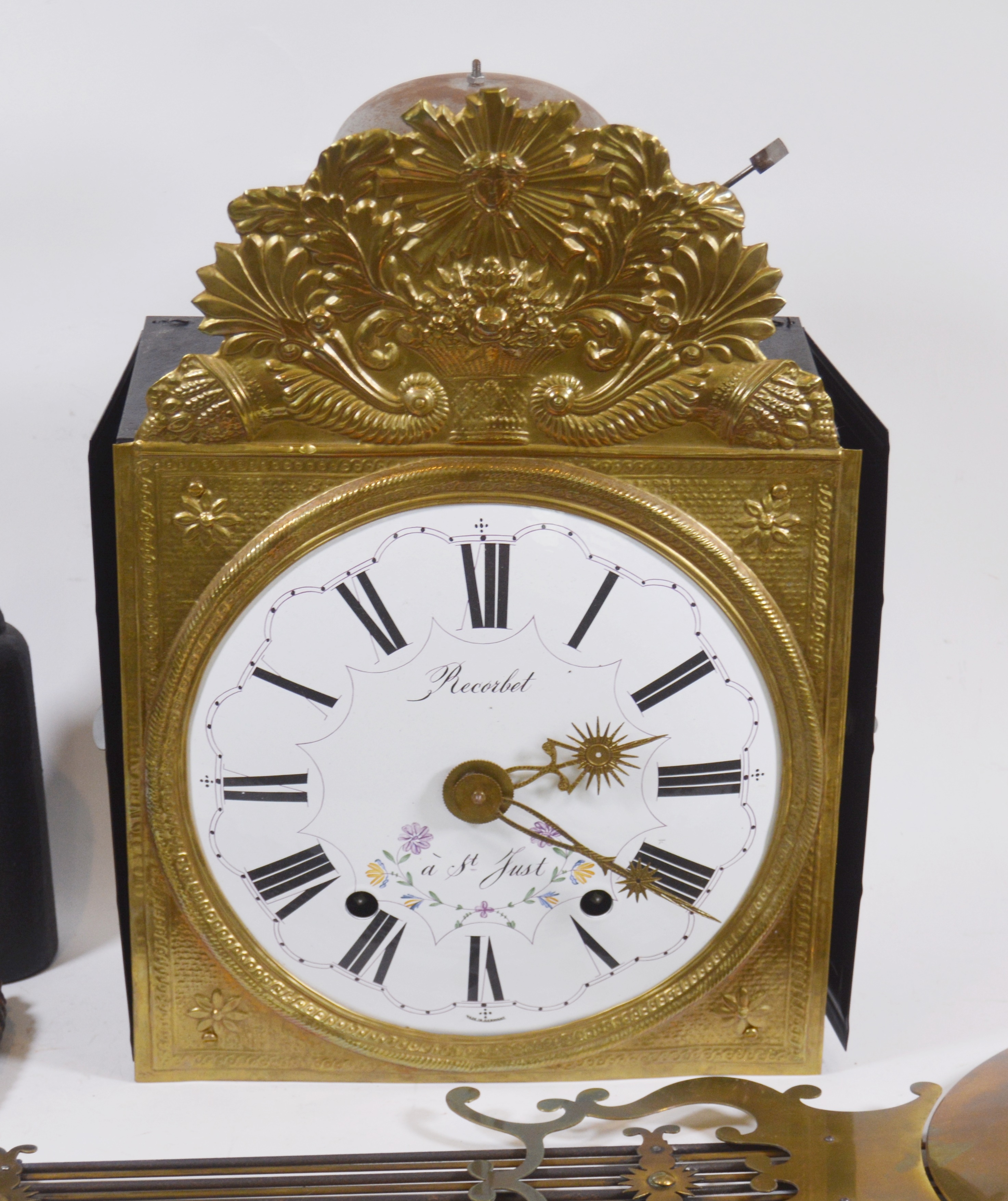 Recorbet à St. Just Brass Pendulum Wall Clock
