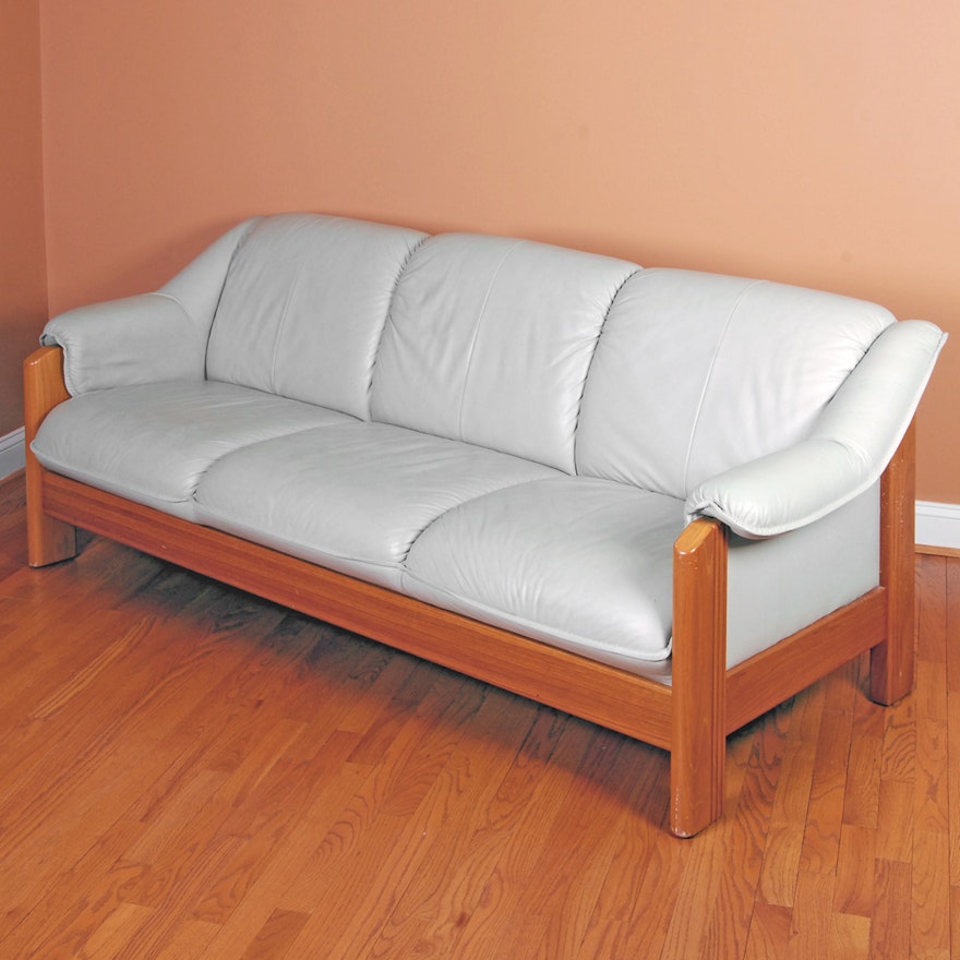 Leather Cushion Sofa by Ekornes