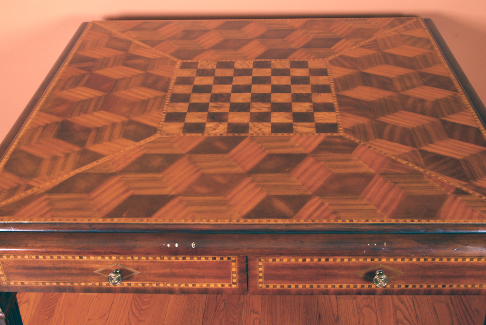 Maitland-Smith Inlaid Game Table