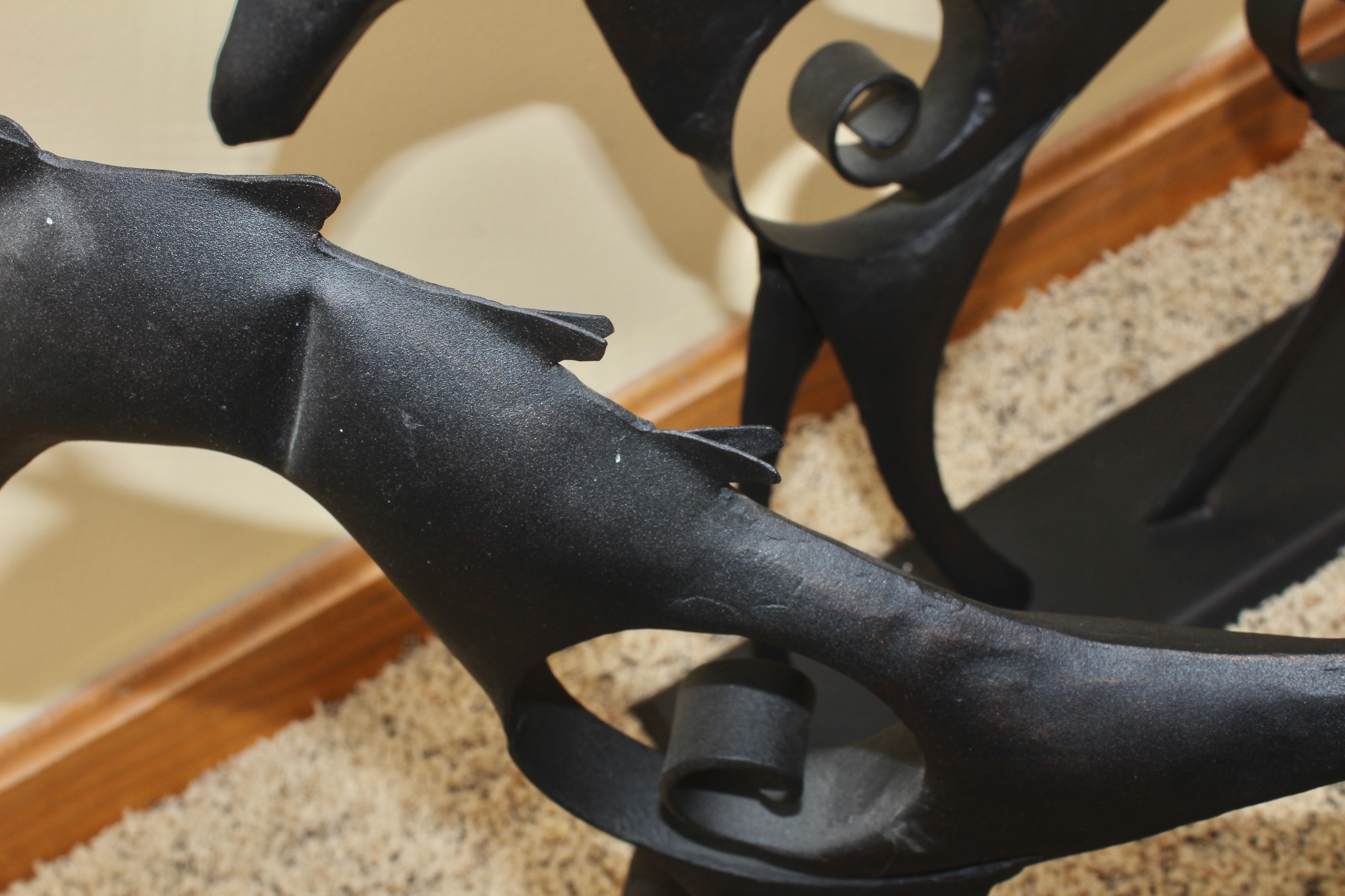 Contemporary Cast Metal Horse Sculptures