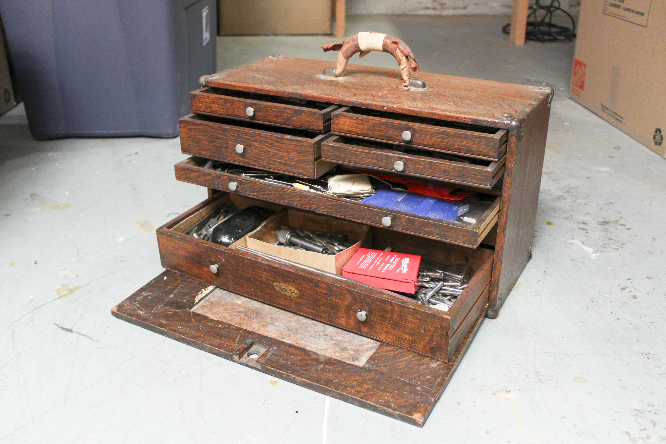 Vintage Machinist Tool Chest by H. Gerstner & Sons and Tool Books