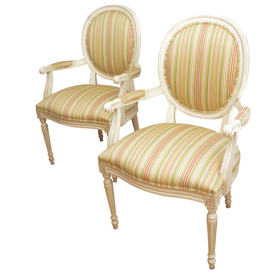 Pair of French Style Armchairs by Ethan Allen