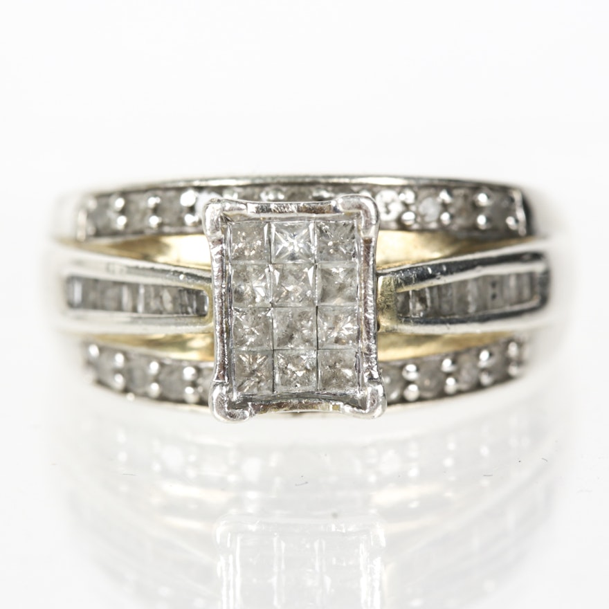 Sterling Silver 1.00 CTW Diamond Ring