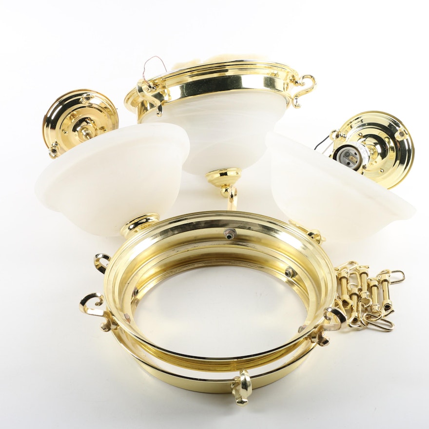 Westinghouse Ceiling Light Fixtures with Frosted Glass Shades