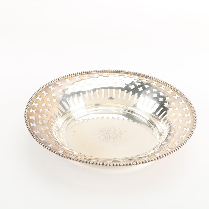 Sterling Silver Bowl with Openwork Sides