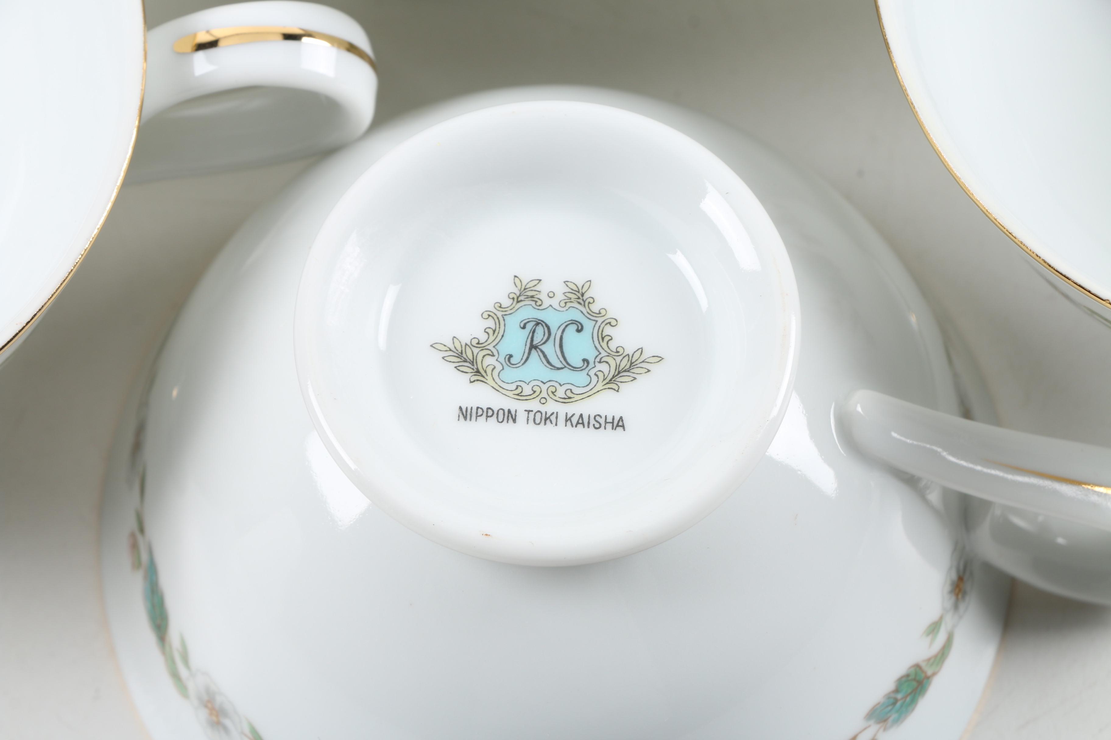 Noritake Nippon Toki Kaisha RC White Floral Tableware 1924-35