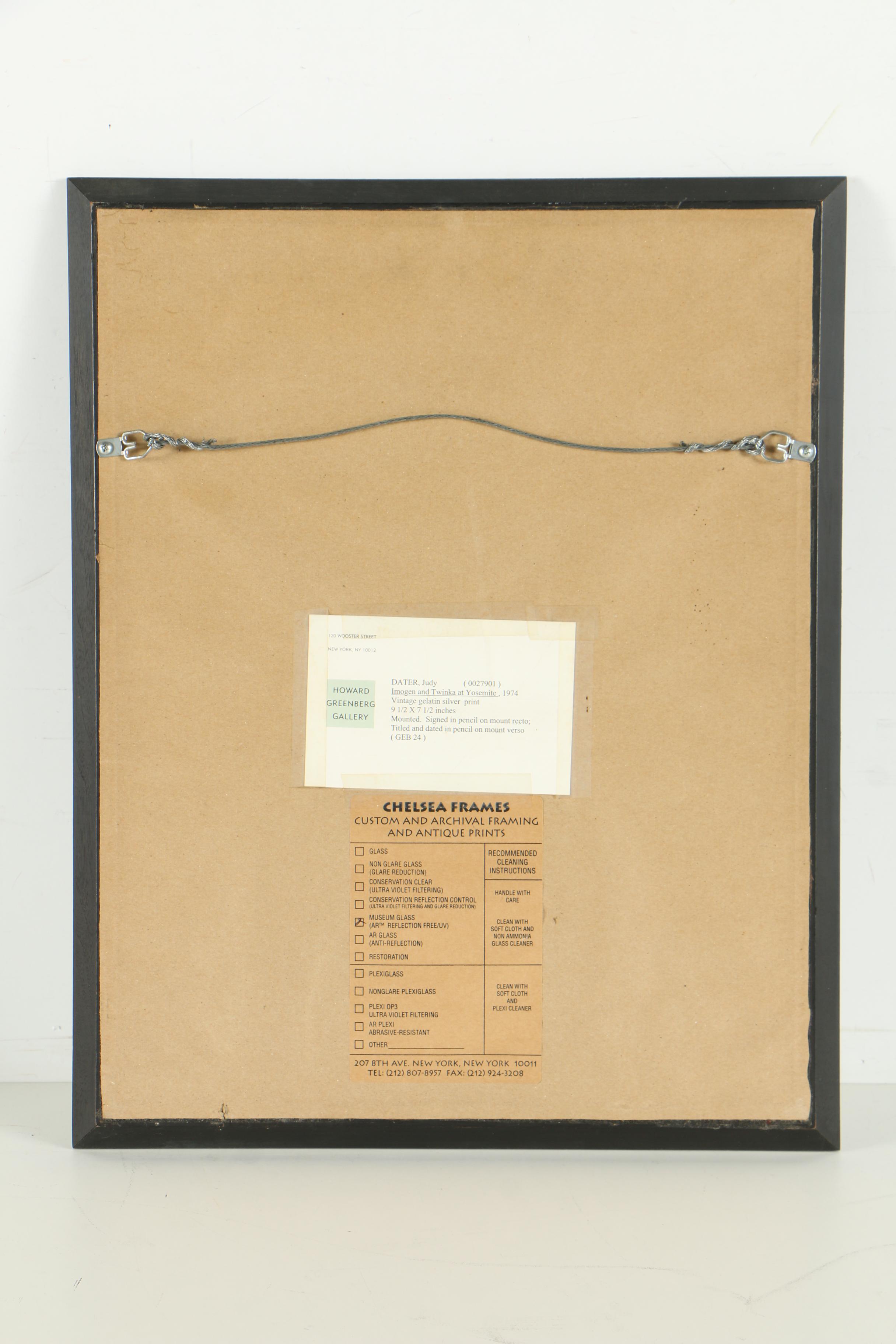 Judy Dater Gelatin Silver Print Photograph "Imogen and Twinka at Yosemite"