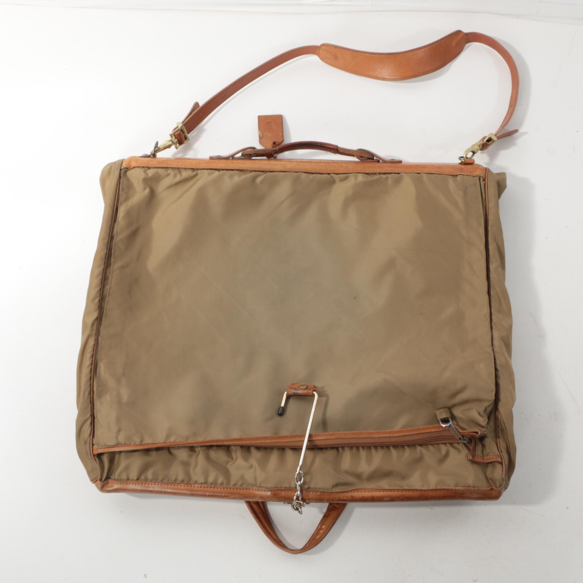 Vintage Hartmann Nylon and Leather Garment Bag