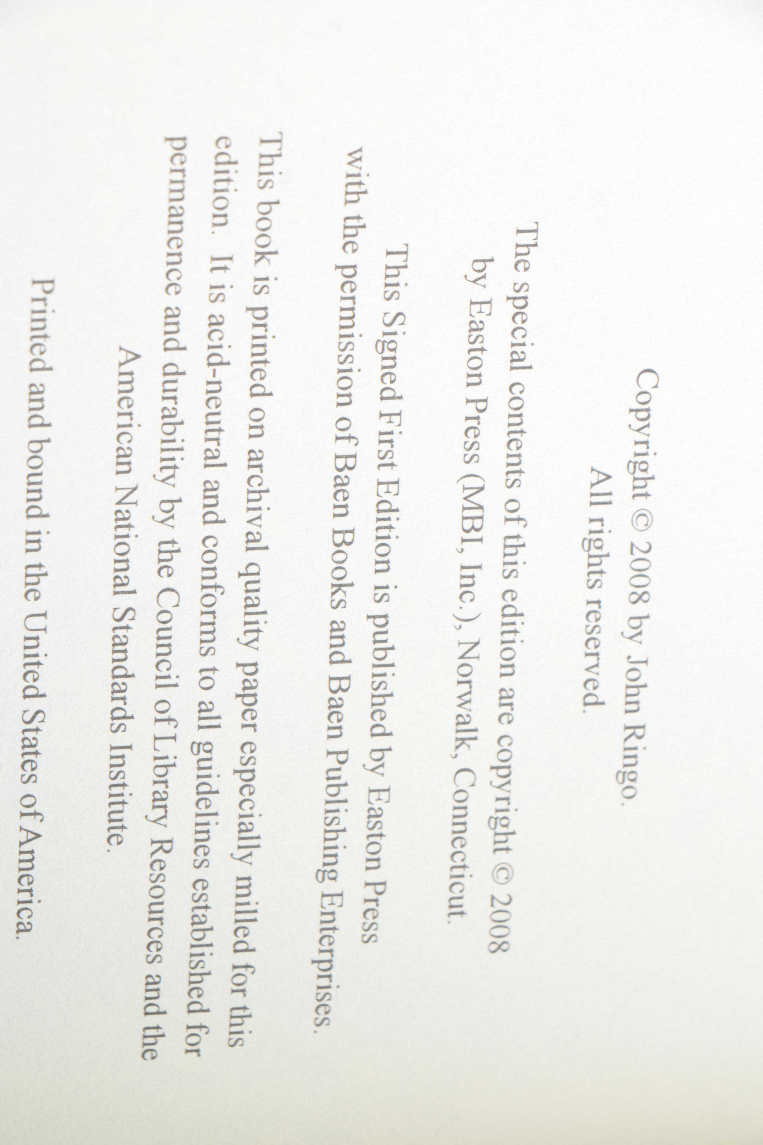 Easton Press Signed Leather Bound Books with "The Last Centurion" by John Ringo