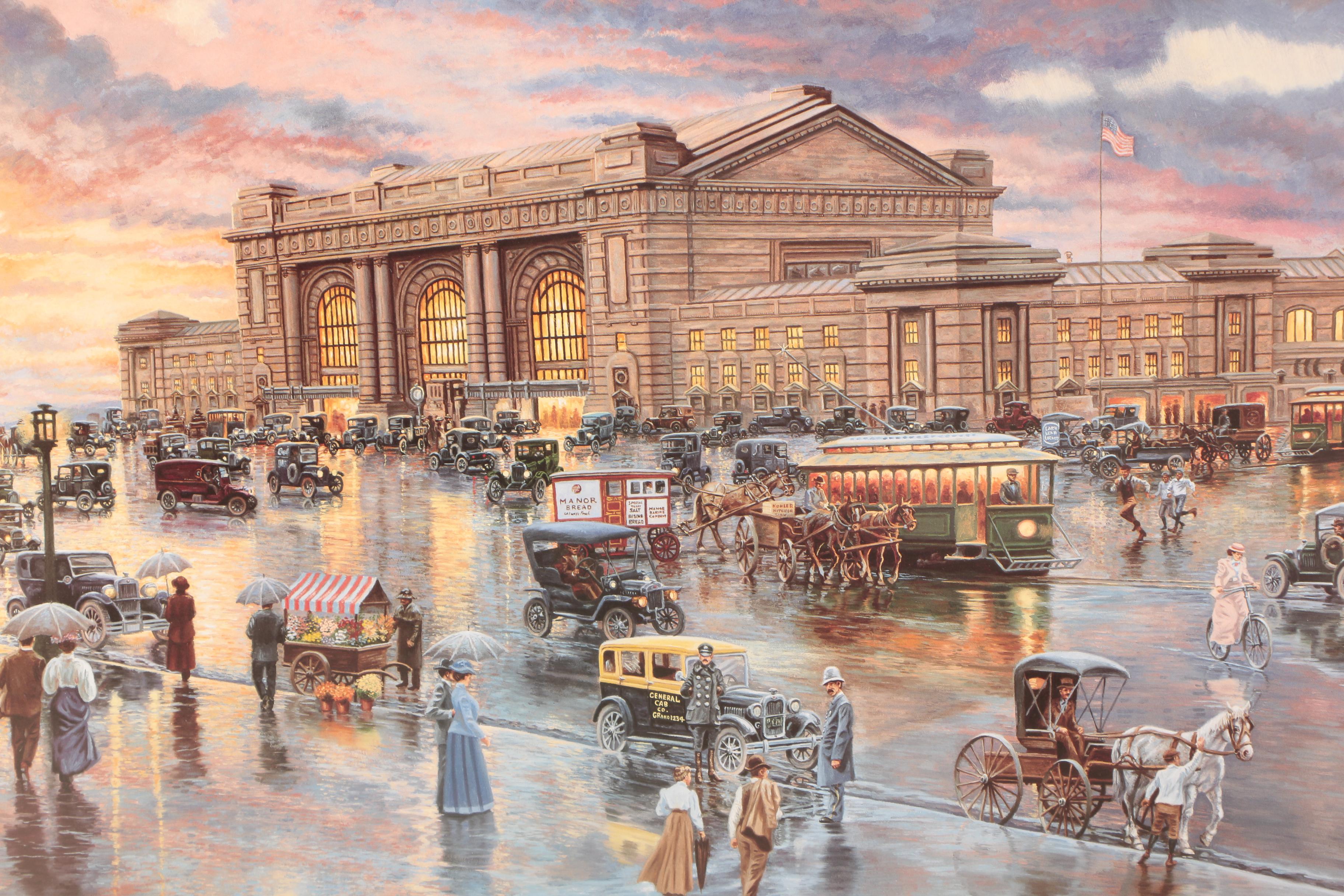 R.A. Short Limited Edition Offset Lithograph Print of Kansas City, Missouri