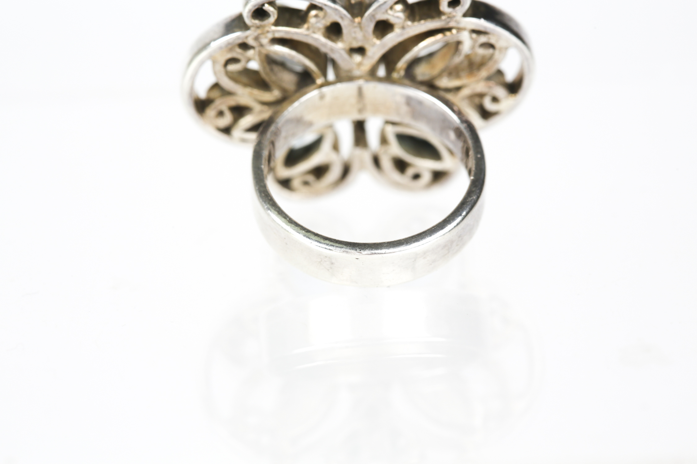 Sterling Silver and 900 Silver Moonstone, Blue Topaz, and Amethyst Rings