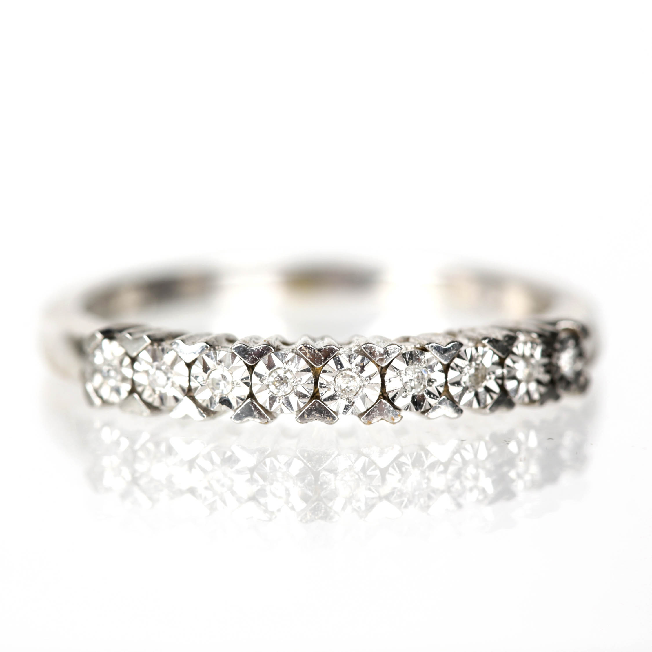 Sterling Silver Diamond Ring
