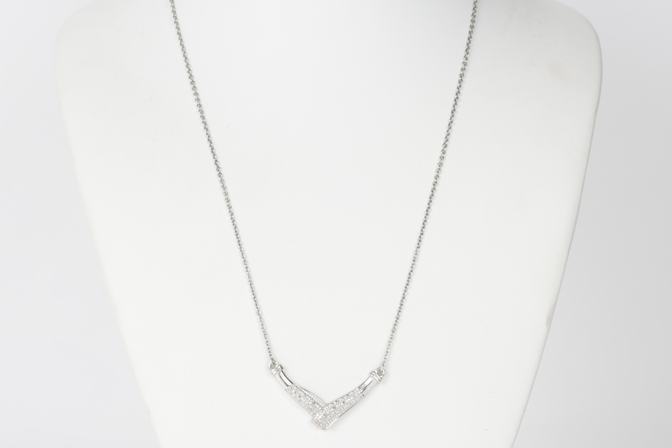Sterling Silver Diamond Necklace