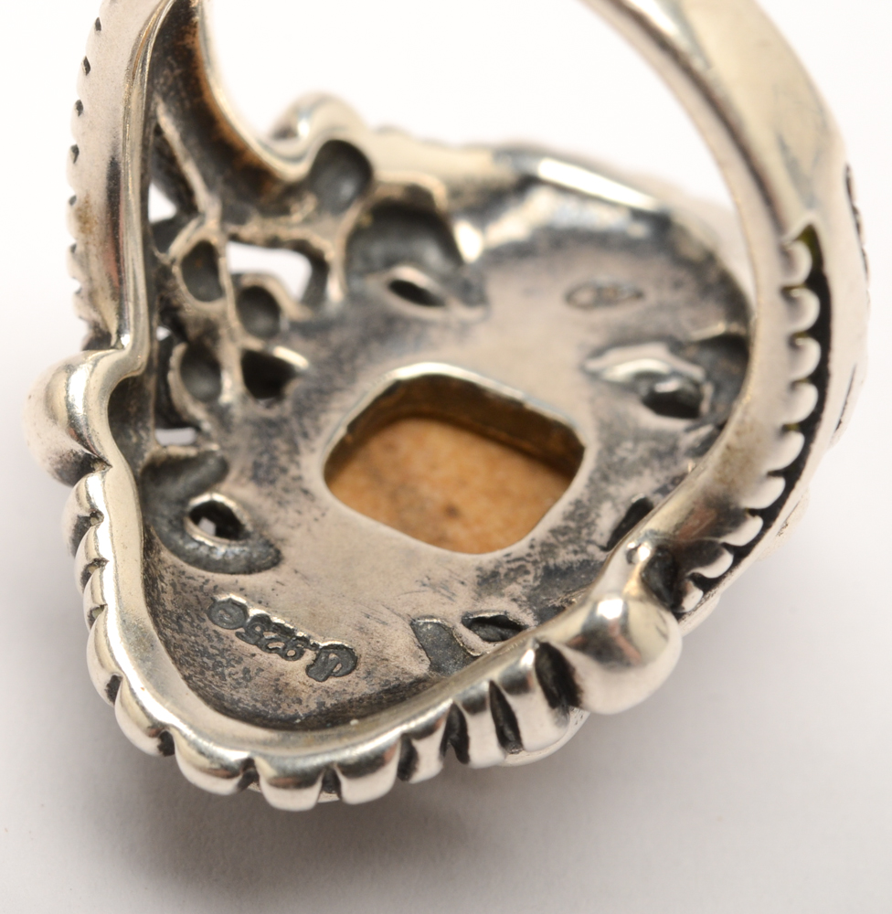 Carolyn Pollack Sterling Silver Necklace and Bracelet Set with Ring