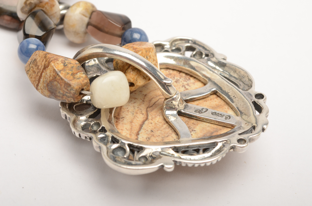 Carolyn Pollack Sterling Silver Necklace and Bracelet Set with Ring