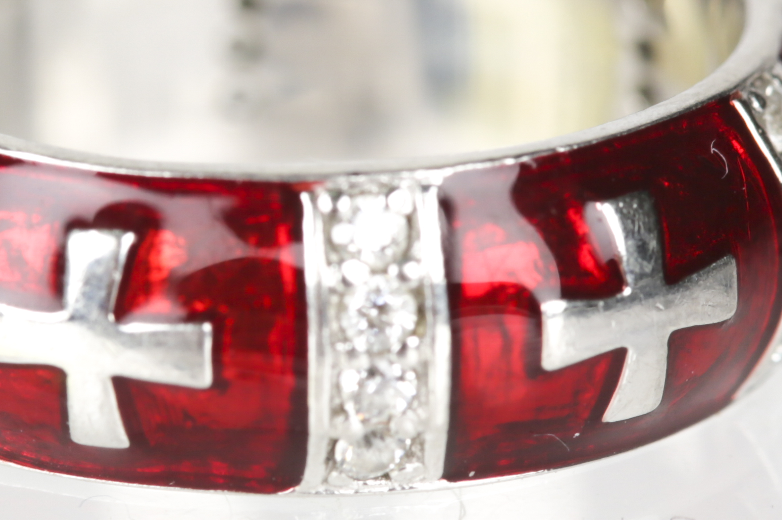 Sterling Silver Enameled Cubic Ziconia Jewelry