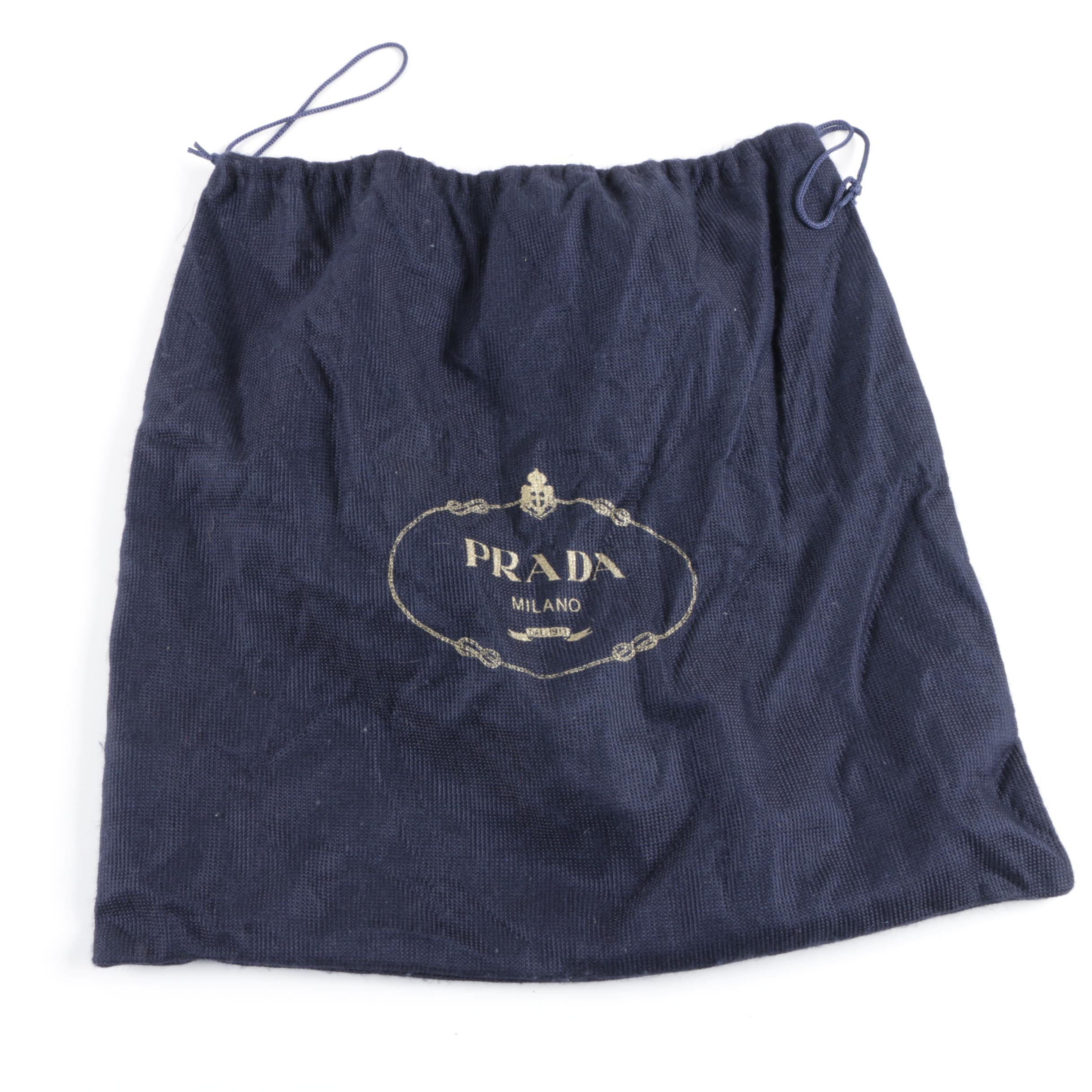 Prada Milano Red Nylon and Saffiano Leather Clutch