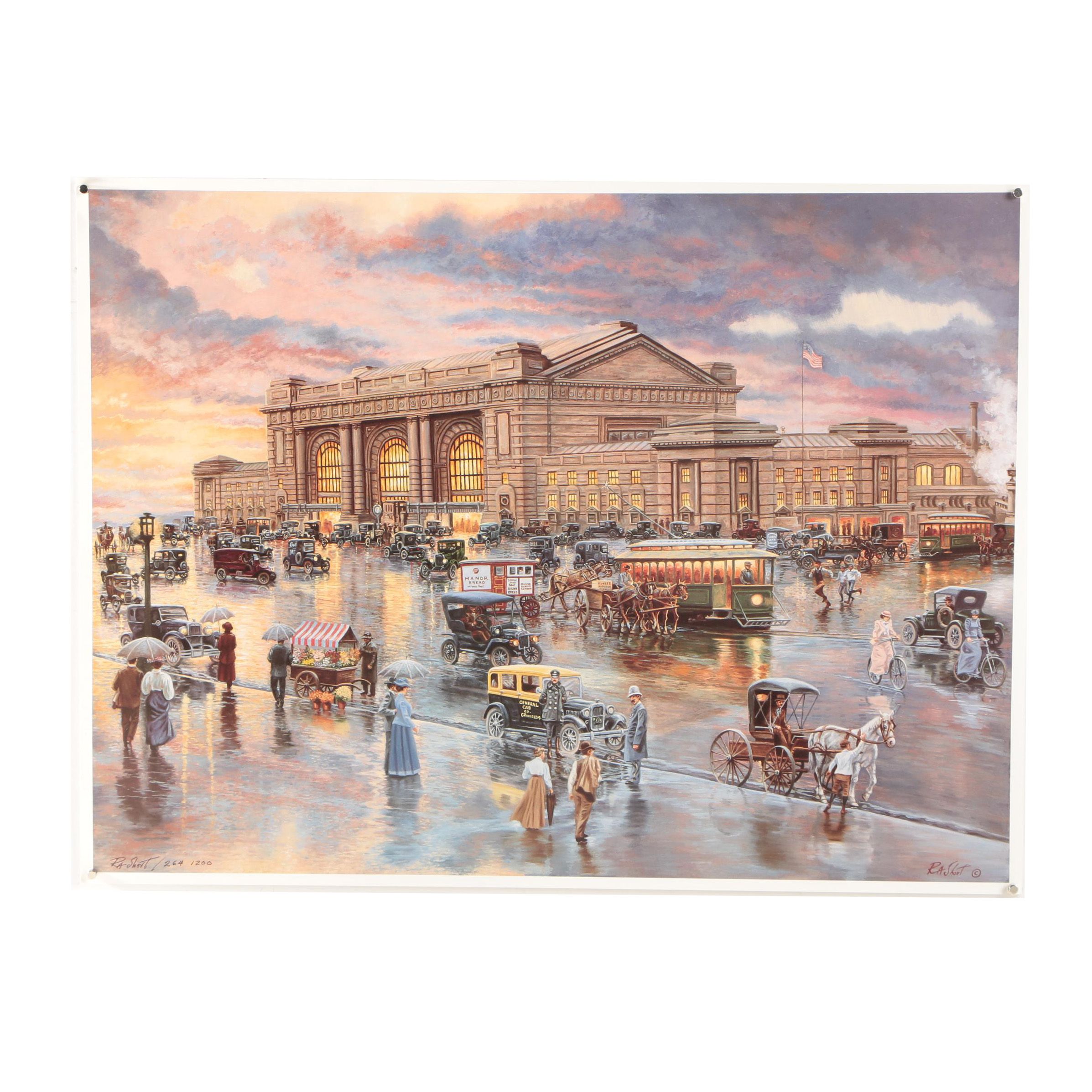 R.A. Short Limited Edition Offset Lithograph Print of Kansas City, Missouri