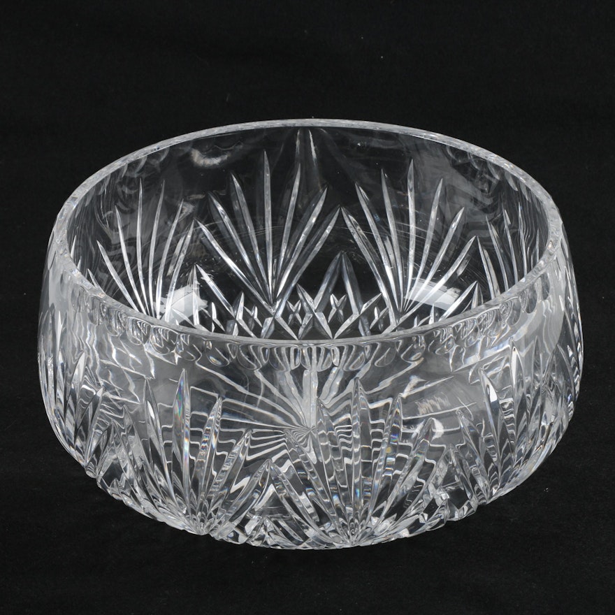 Floral and Star Crystal Bowl