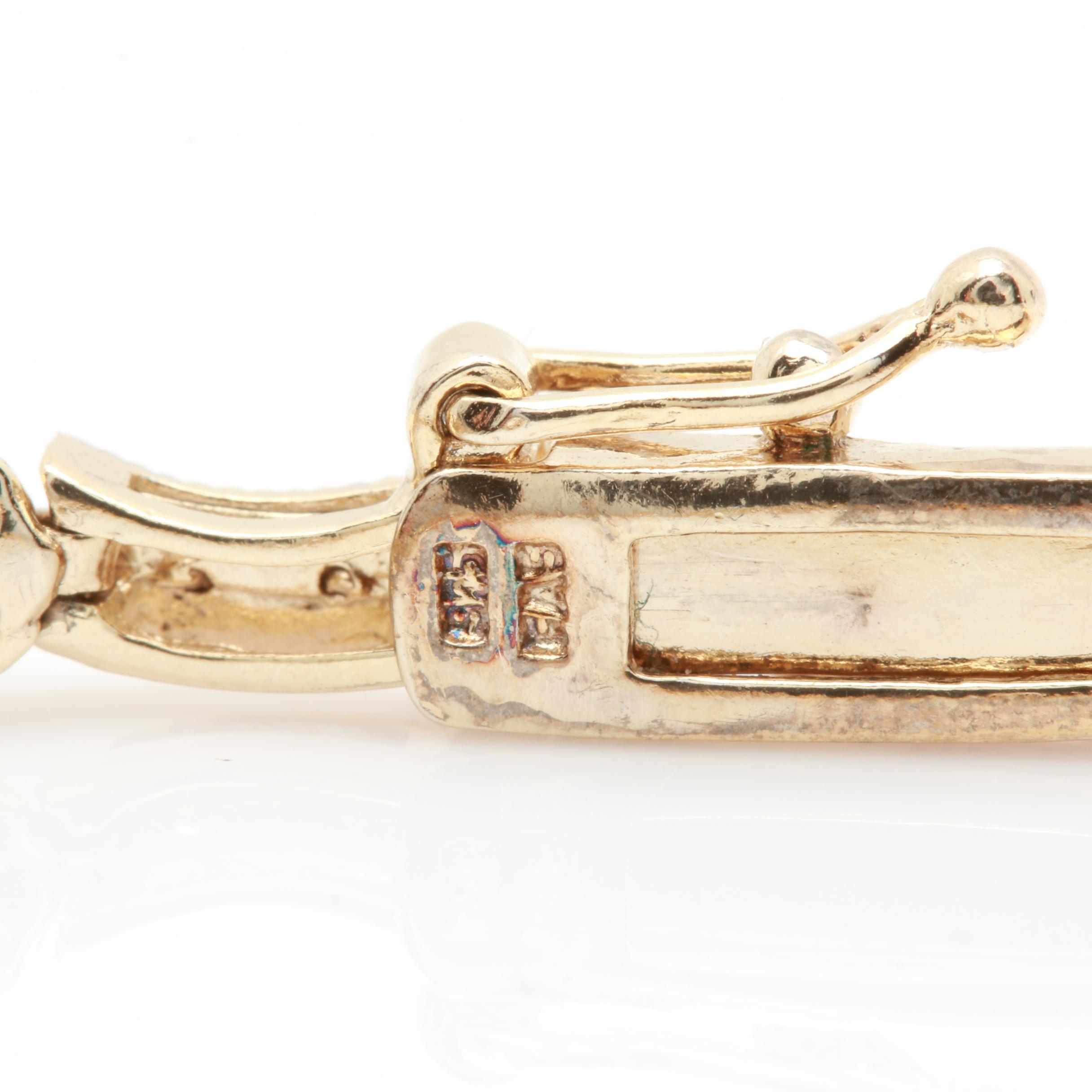 Gold Wash on Sterling Silver Ruby, Sapphire and Diamond Bracelet and Earrings