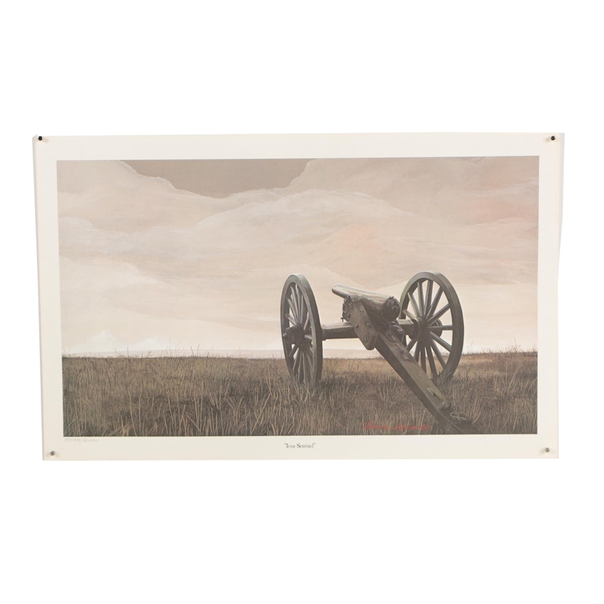 Limited Edition Offset Lithograph After Thomas Jefferson Knox "Iron Sentinel"