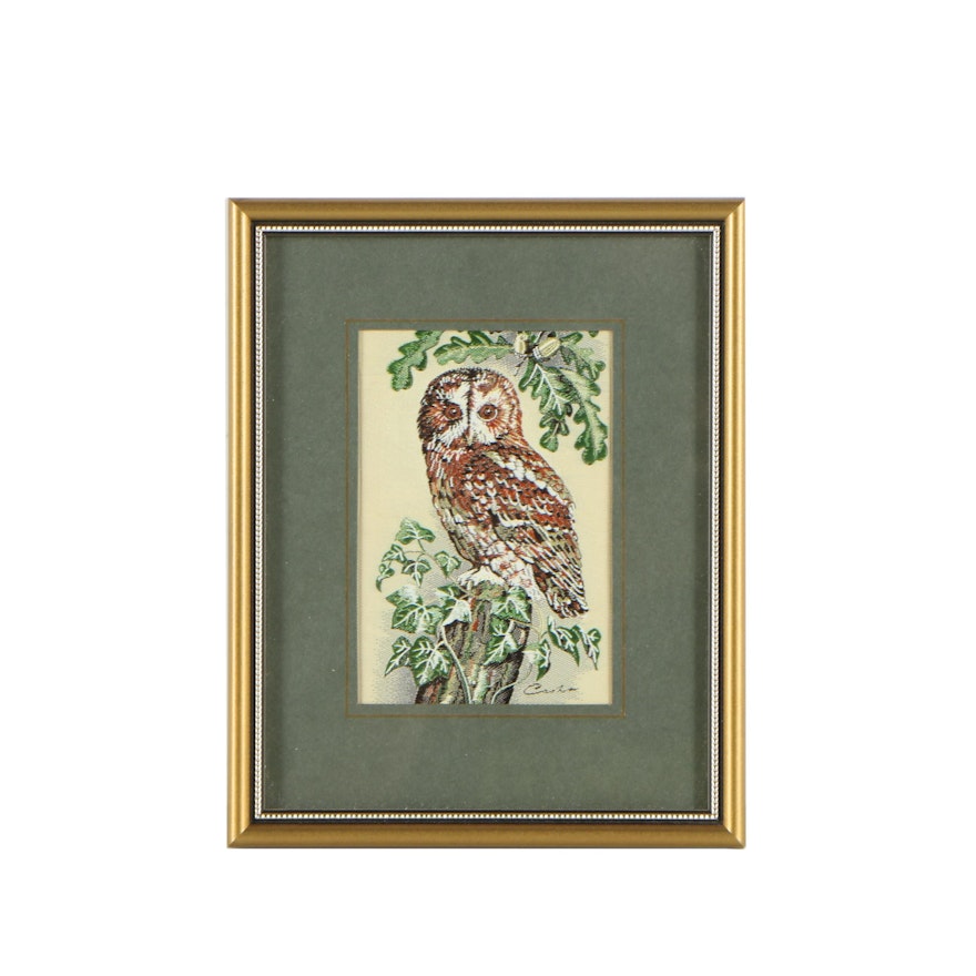 Cash's Miniature Woven Picture "Tawny Owl"