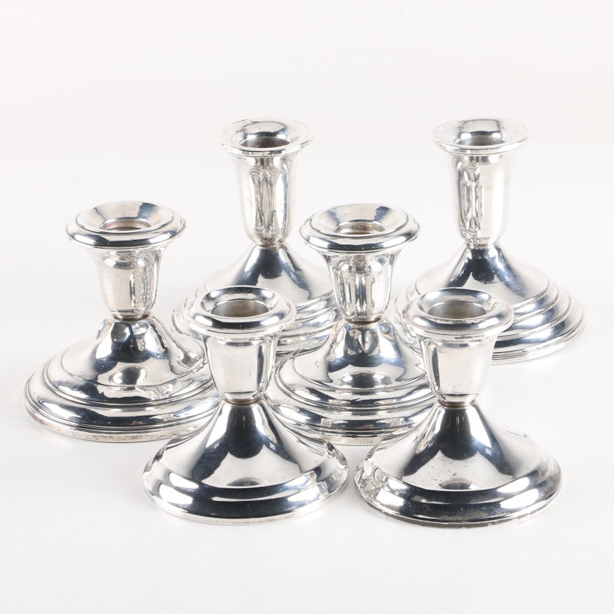 Gorham "Puritan" and Other Weighted Sterling Silver Candleholders