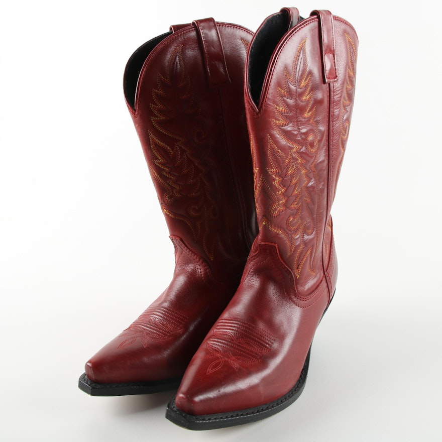 Women's Laredo Red Leather Western Boots