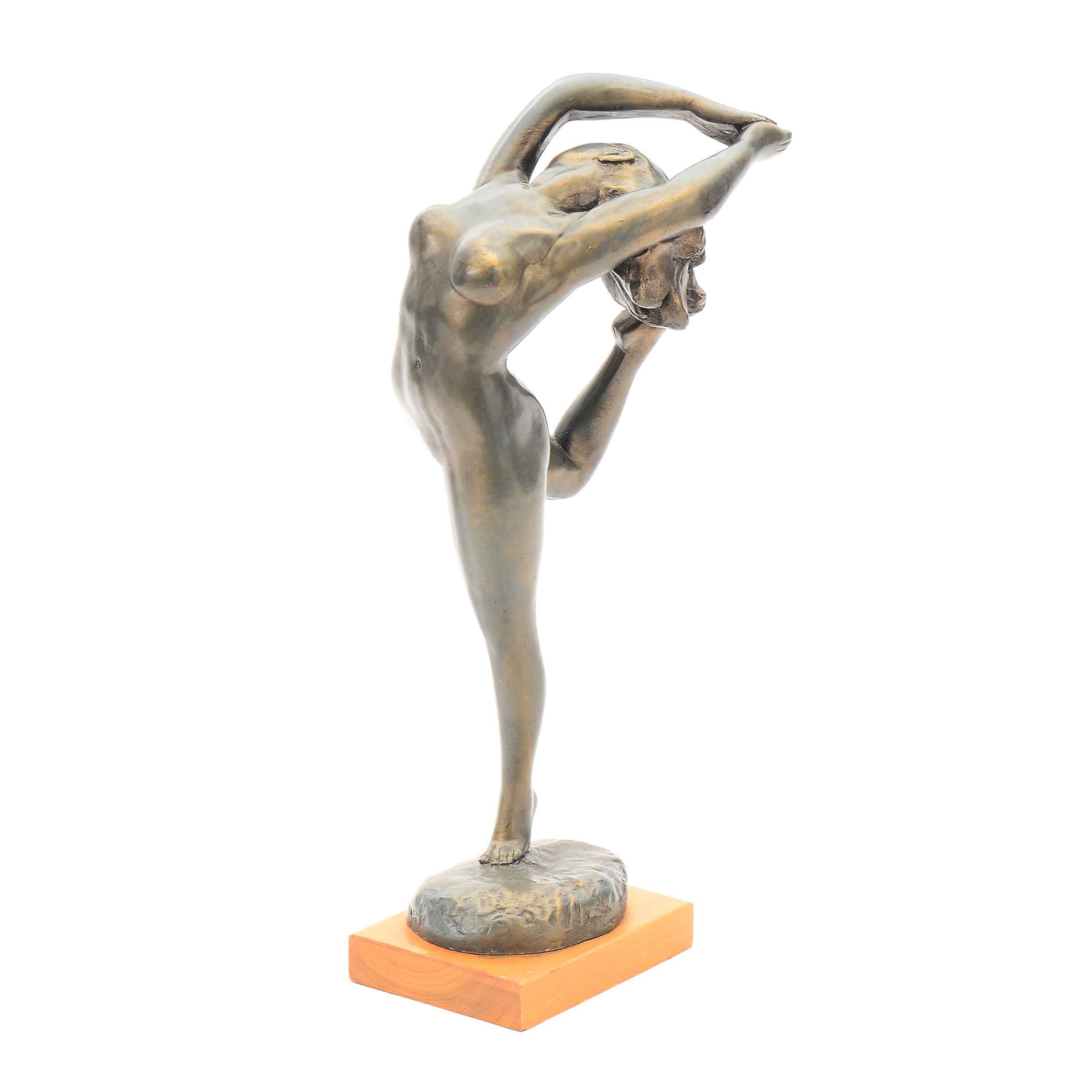 Austin Prod. Inc. Bronze Finish Nude Female Figural Statue