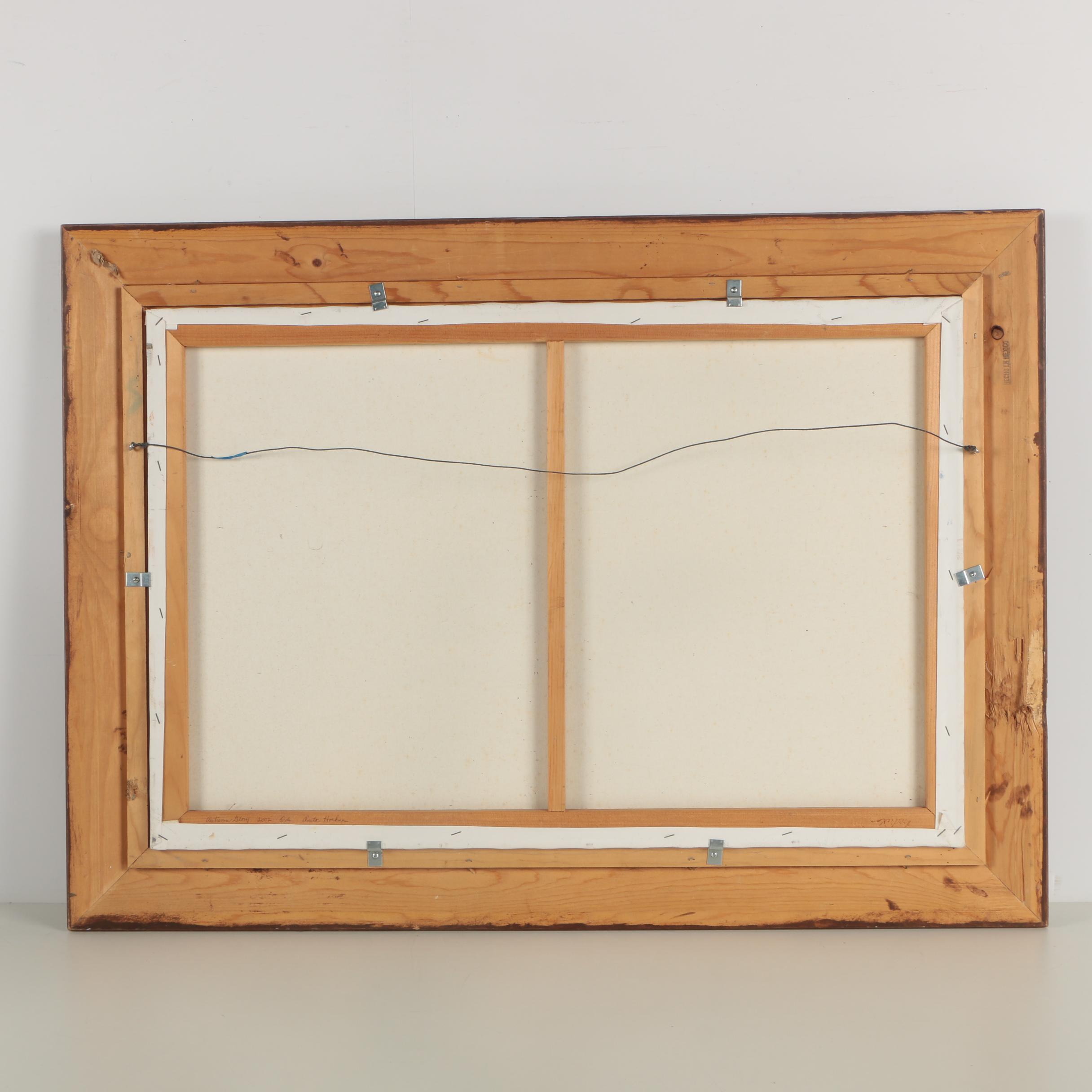 Anita Hoehne Signed Oil Painting of Autumnal Landscape