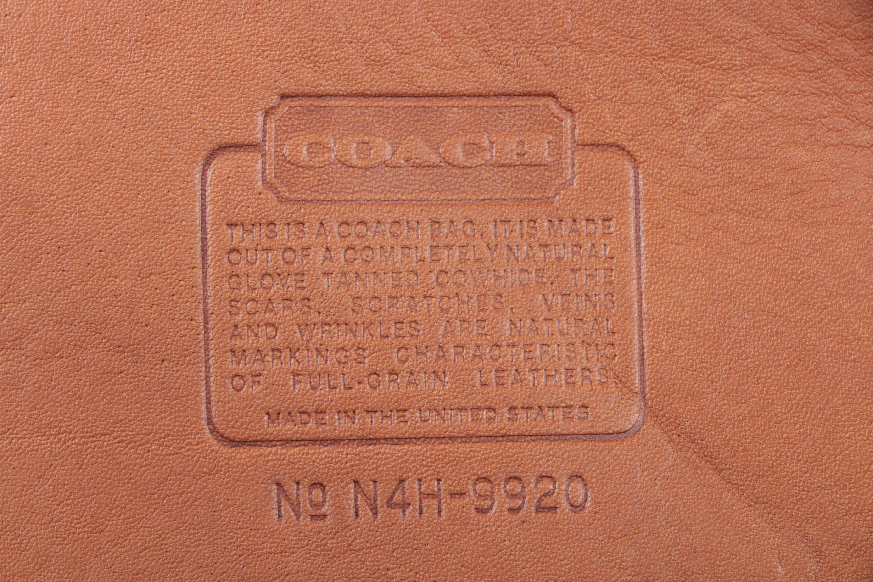 Vintage Coach Tan Suede and Leather Bucket Bag