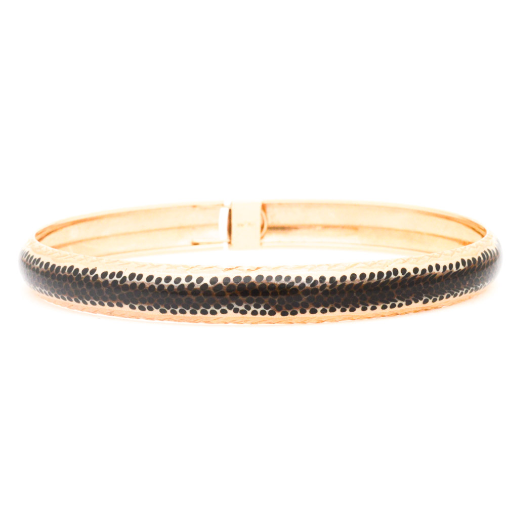 Enameled 10K Yellow Gold Bracelet