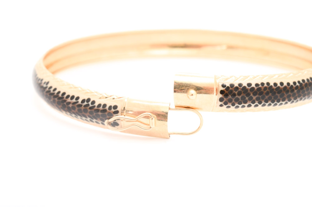 Enameled 10K Yellow Gold Bracelet