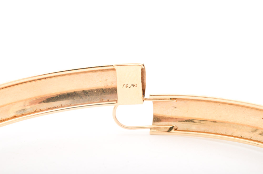 Enameled 10K Yellow Gold Bracelet