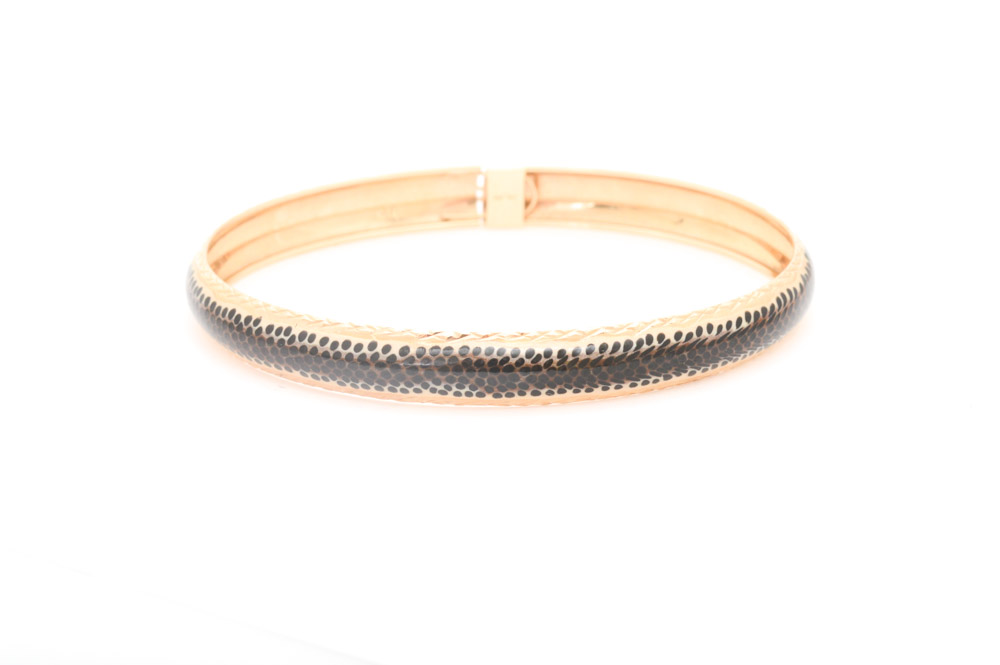 Enameled 10K Yellow Gold Bracelet