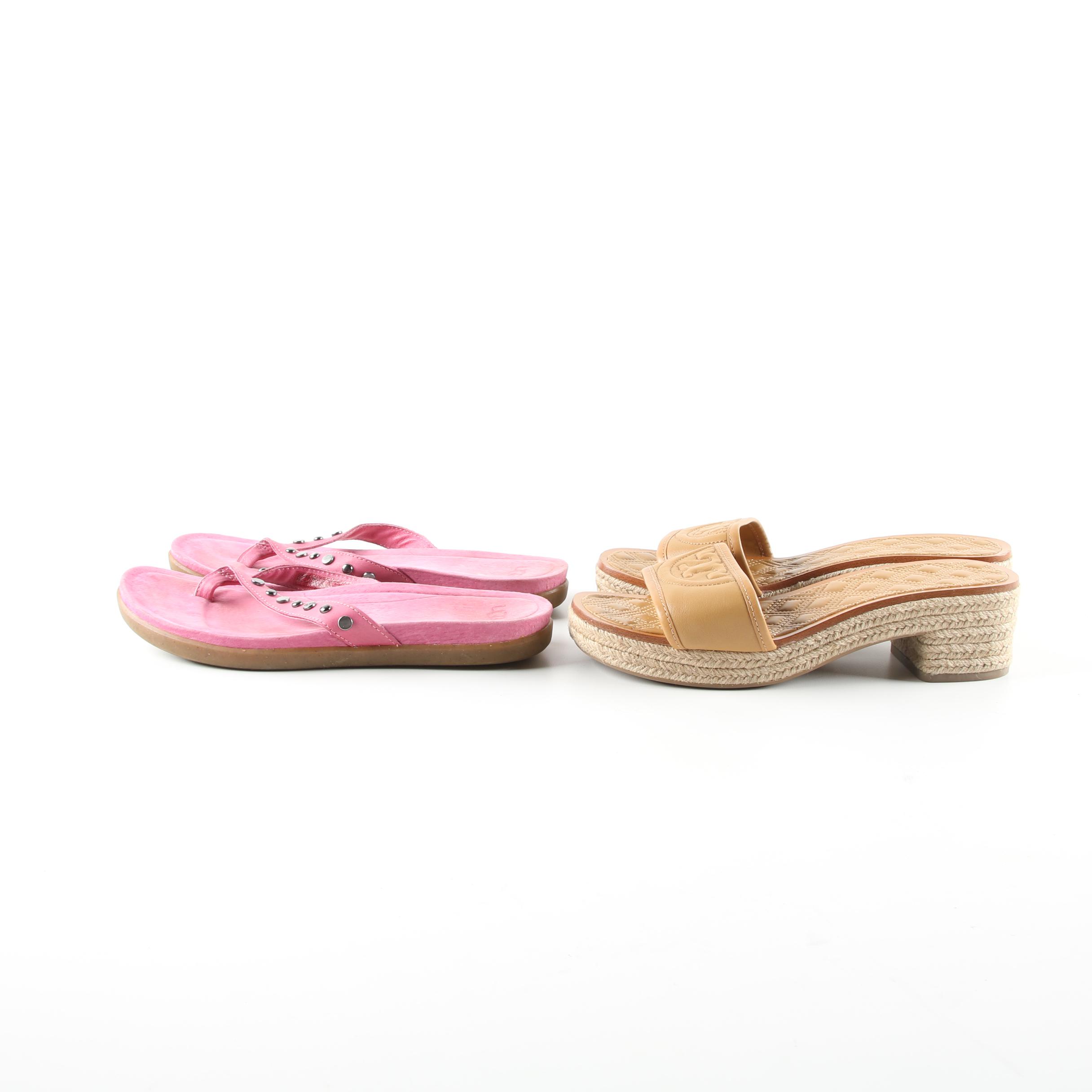 Women's Tory Burch and UGG Sandals