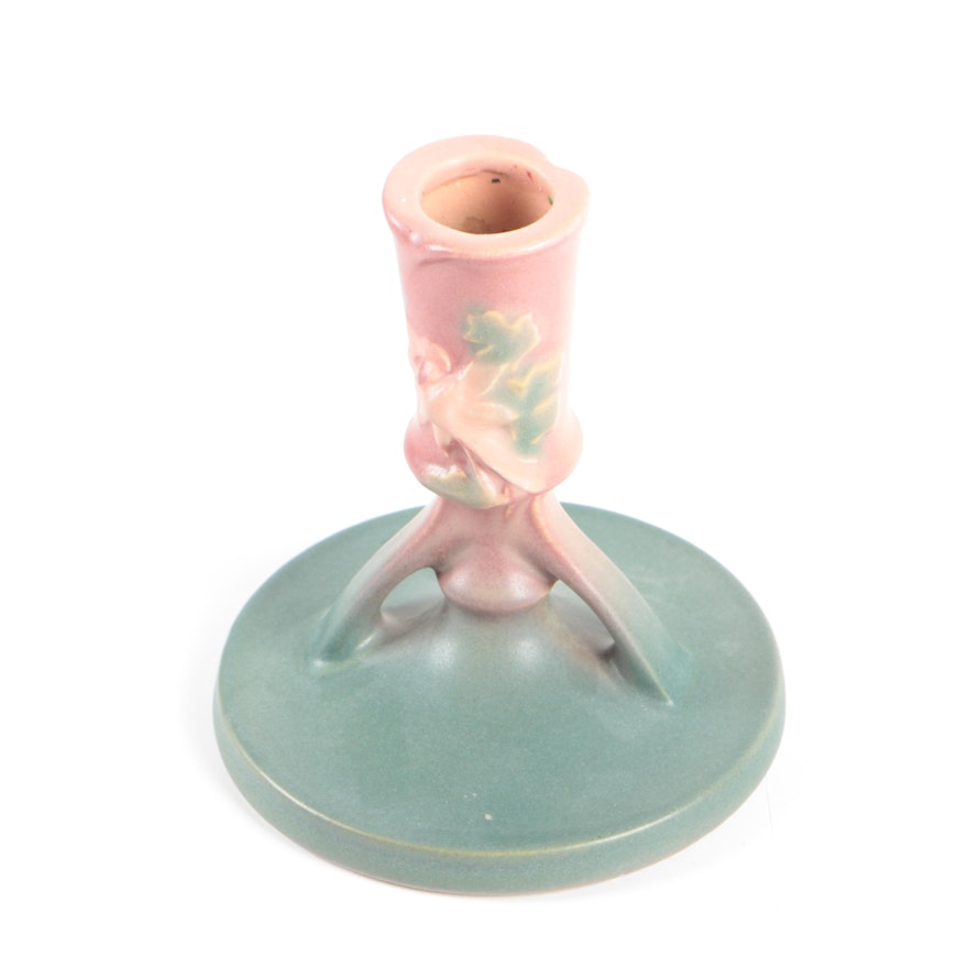 1940s Roseville Pottery "Columbine" Candlestick