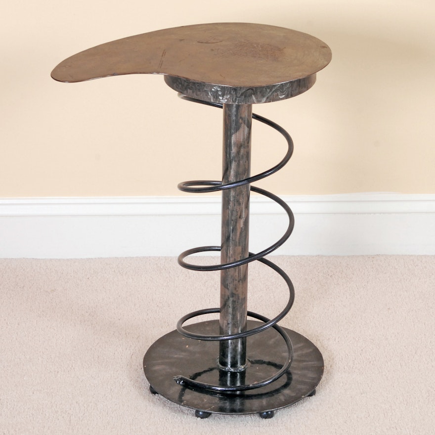 Metal Sculptural Side Table by LARS