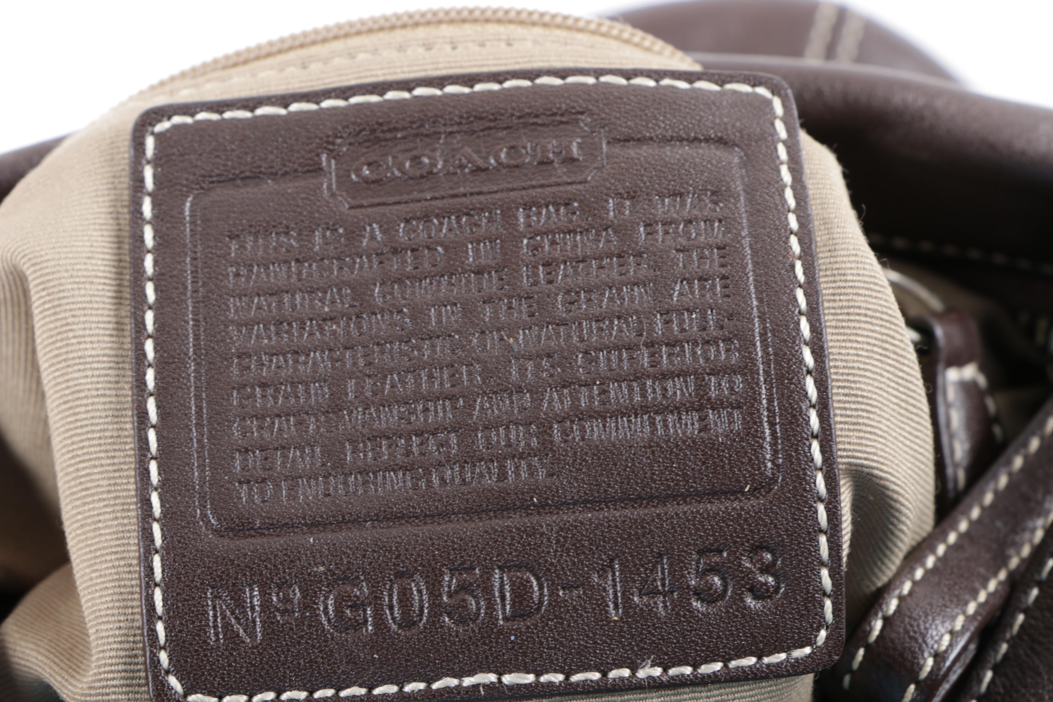 Coach Whitney Brown Leather Bucket Bag and Soho Brown Leather Slim Duffel