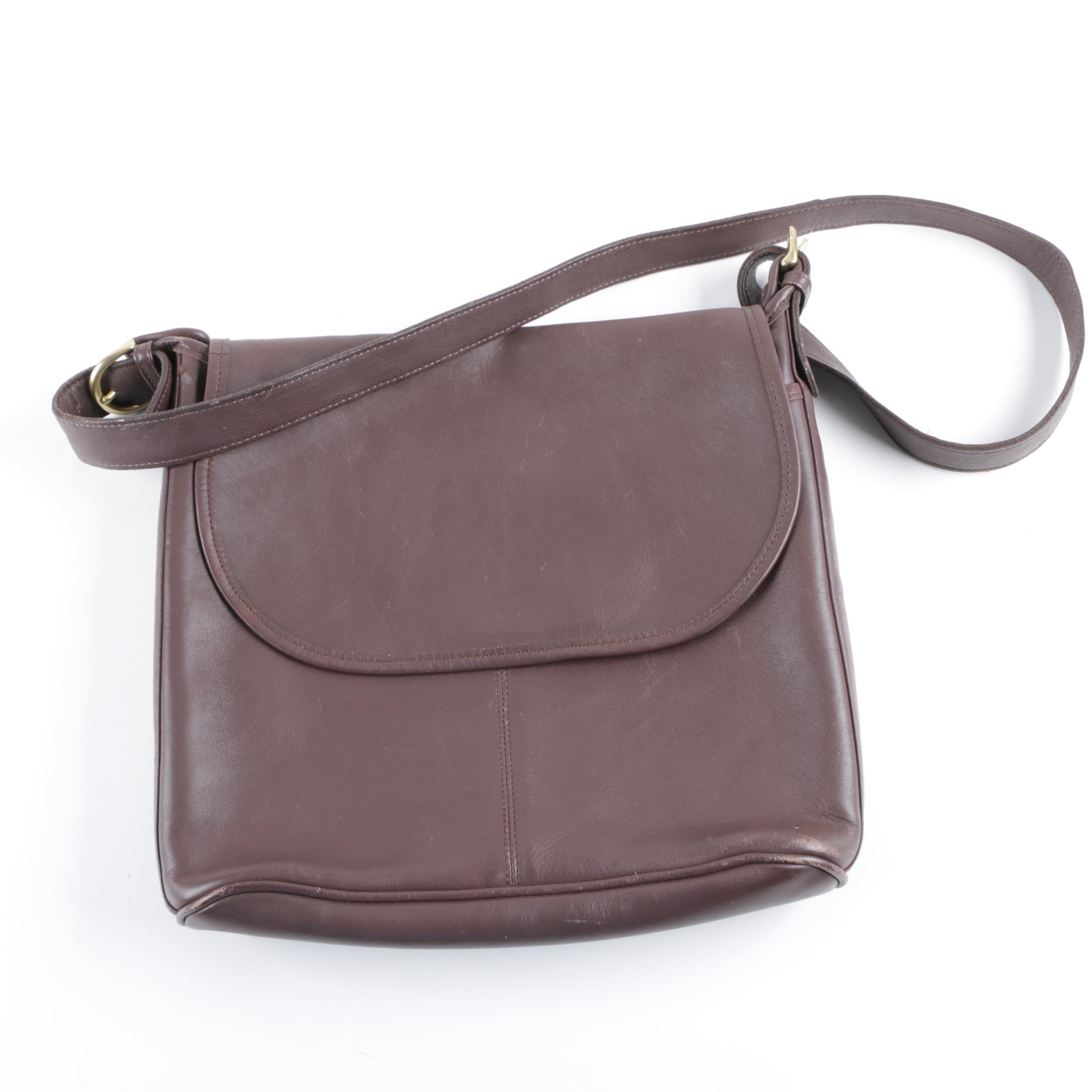 Coach Whitney Brown Leather Bucket Bag and Soho Brown Leather Slim Duffel