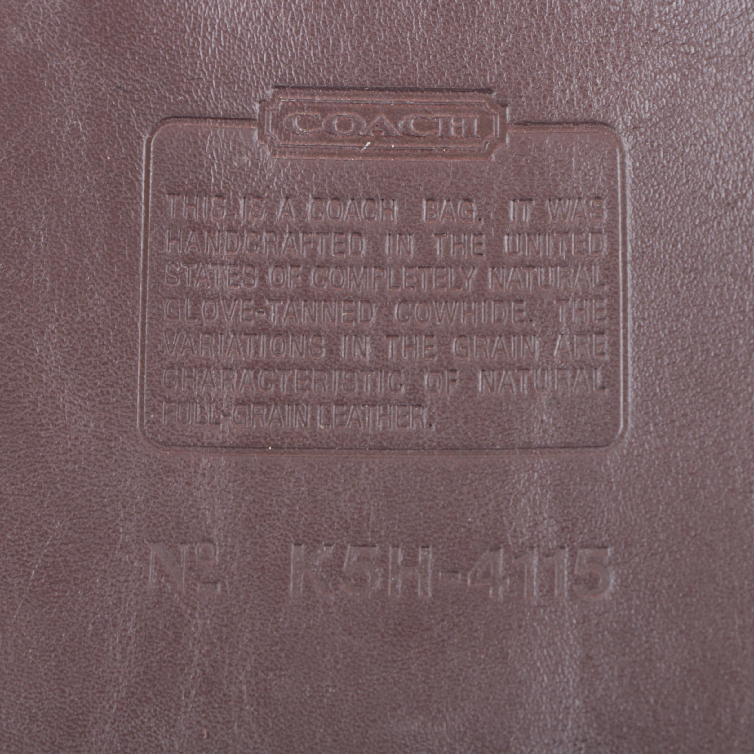 Coach Whitney Brown Leather Bucket Bag and Soho Brown Leather Slim Duffel