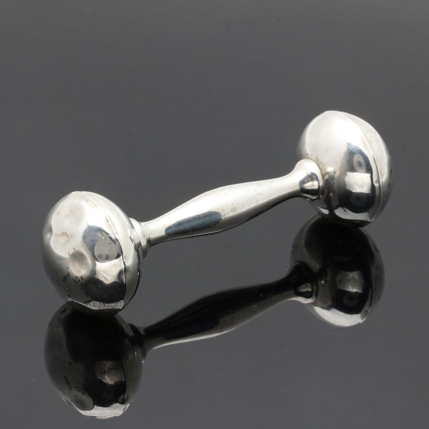 Sterling Silver Baby Rattle